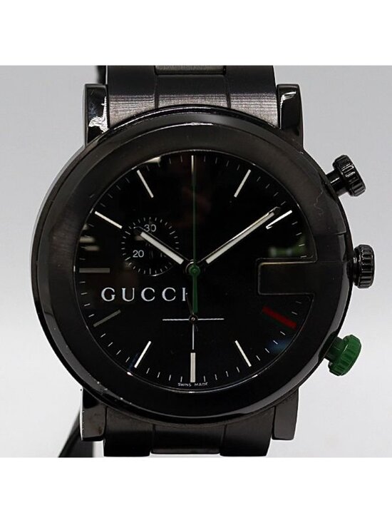 Gucci Quartz Black Dial Chronograph Sumoseco Watch Tam